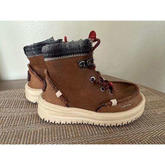 Hey Dude Bradley Boot Youth Kids Boys Size Youth 7C Walnut Brown Ankle Boots - Picture 1 of 8